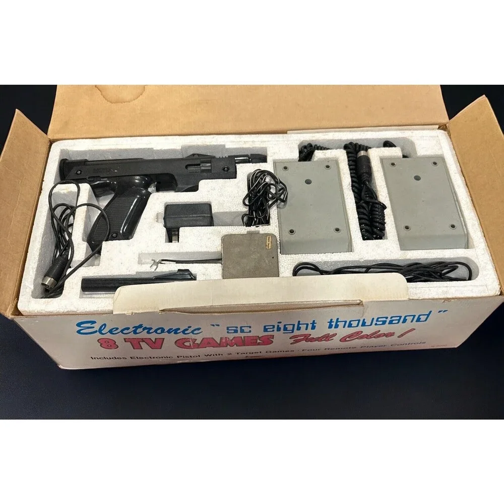 70's Electronic SC Eight Thousand 8000 TV‎ Games Video Games Systems Pistol Box